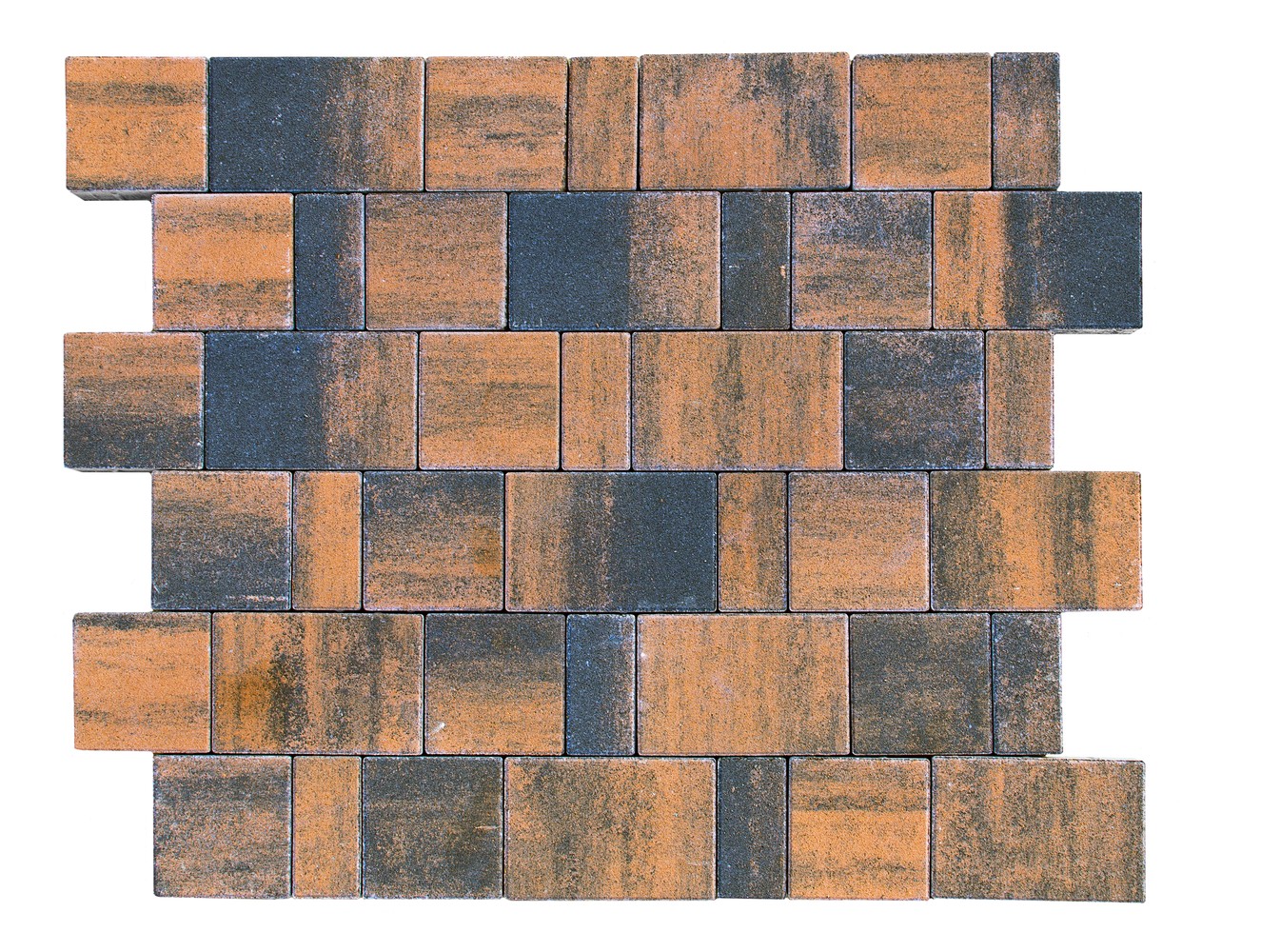 Тротуарная плитка BRAER II «Старый город Ландхаус» Color Mix Тип 5 «ТЕХАС»